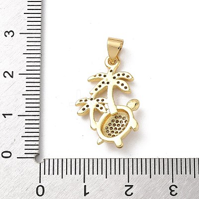 Brass Micro Pave Cubic Zirconia Pendants KK-D502-28C-G-1