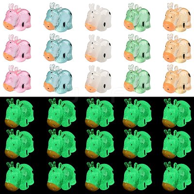 30Pcs 5 Colors Luminous Resin Home Display Decorations RESI-SZ0003-23-1