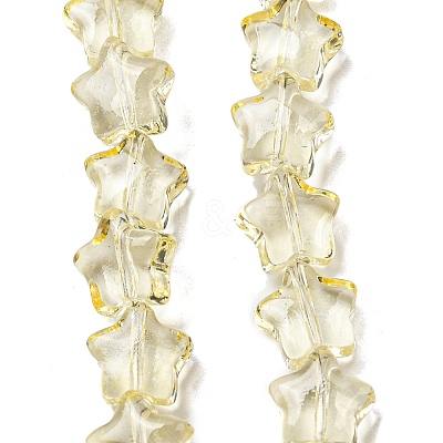 Baking Paint Transparent Glass Beads Strands DGLA-A07-T8mm-KD01-1
