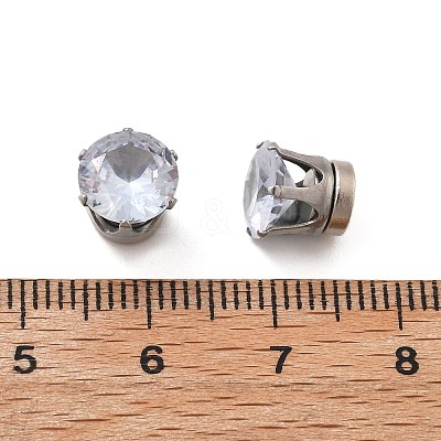 Cubic Zirconia Clip-on Earrings EJEW-L100-01P-07-1