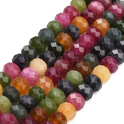 Faceted Dyed Natural White Jade Beads Strands GG-CBAE966-01B-A-1
