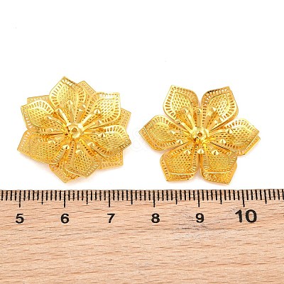 Brass Filigree Cabochons KK-CBACEE9-02C-G-1