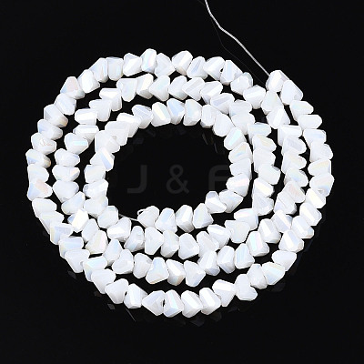 Electroplate Opaque Glass Beads Strands X-GLAA-N022-4mm-03-1