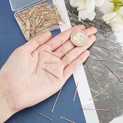 150Pcs 5 Style Eco-Friendly Brass Bar Links KK-SC0002-74KCG-1