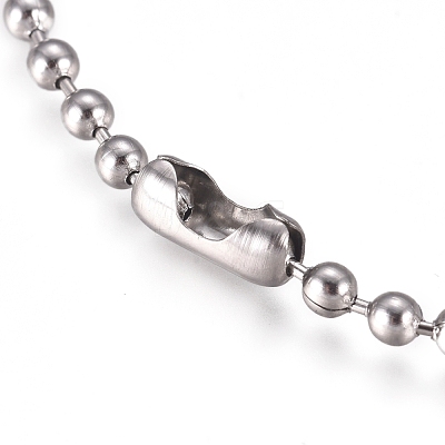 Tarnish Resistant 304 Stainless Steel Ball Chain Bracelets STAS-D233-01P-1