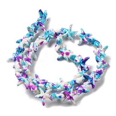 Synthetic Turquoise Dyed Beads Strands G-P507-04E-1