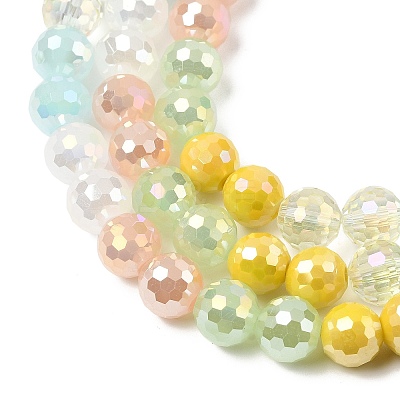 Electroplate Glass Beads Strands EGLA-D300-06-8mm-16-1