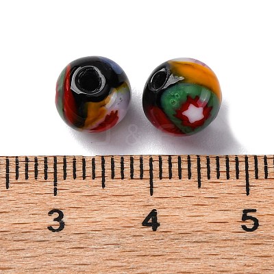Handmade Millefiori Lampwork Beads LAMP-R003-02A-07-1