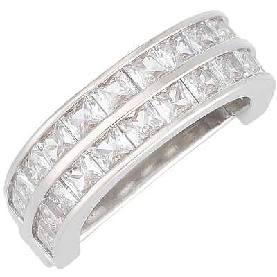 Brass Pave Clear Cubic Zirconia Tie Clips AJEW-WH20020-700P-1