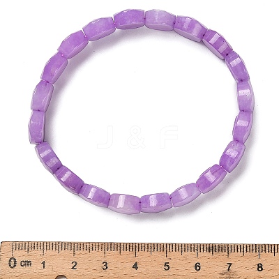 Oval Natural Malaysia Jade Beaded Stretch Bracelets G-P589-02A-03-1