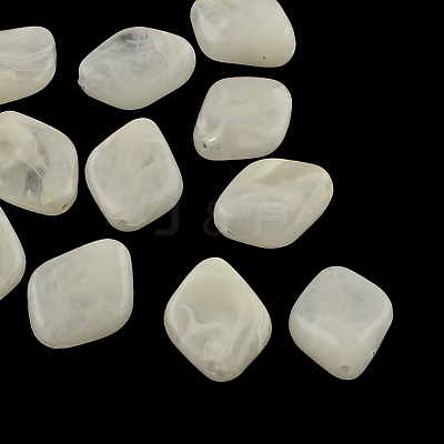 Rhombus Imitation Gemstone Acrylic Beads OACR-R041-20-1
