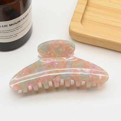 Large Cellulose Acetate(Resin) Hair Claw Clips OHAR-PW0003-015E-1