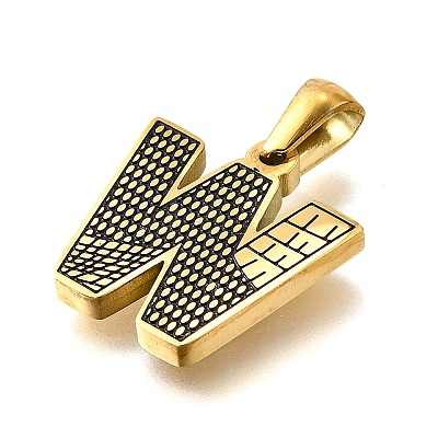 Golden 304 Stainless Steel Pendants STAS-K300-01G-W-1