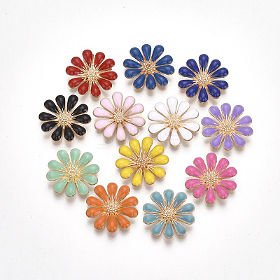 Alloy Enamel Cabochons PALLOY-T066-10-1