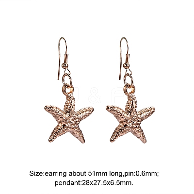 Trendy Starfish and Conch Jewelry Sets SJEW-PH0001-02G-1