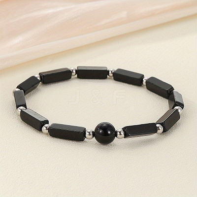Glass Beaded Stretch Bracelets for Men Women WGE4A78-03-1
