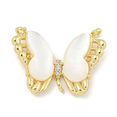 Brass Micro Pave Clear Cubic Zirconia Pendants KK-Q820-37G-1