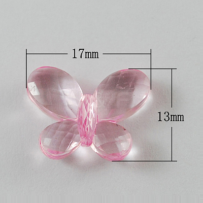 Transparent Acrylic Beads TACR-R13-4-1