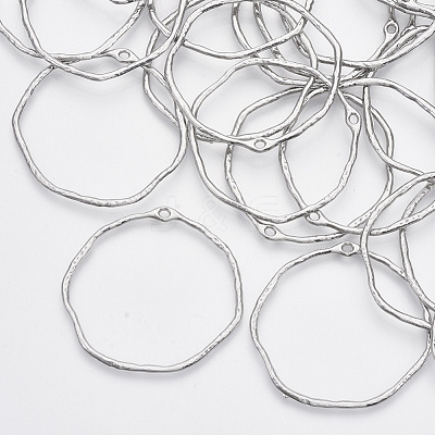 Alloy Open Back Bezel Pendants X-PALLOY-S121-82B-P-1