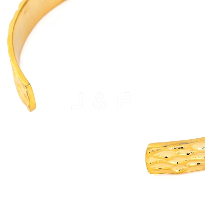 Textured Rack Plating Brass Micro Pave Cubic Zirconia Cuff Bracelets for Women BJEW-M040-19G-1