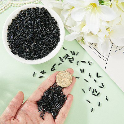 3000Pcs Glass Bugle Beads SEED-PA0001-13B-1