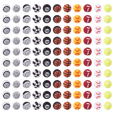220Pcs 11 Styles Handmade 8 Ball Polymer Clay Beads CLAY-TA0001-88-1