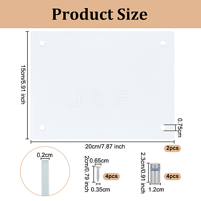 Heat Transfer Tempered Glass Cutting Board DIY-WH0349-389B-1