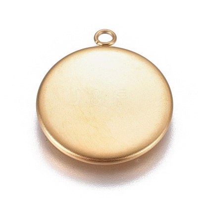 Ion Plating(IP) 304 Stainless Steel Pendant Cabochon Settings X1-STAS-G127-13-16mm-G-1