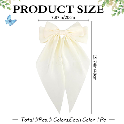 Cloth Big Bowknot Hair Barrettes AJEW-CP0008-41A-01-1