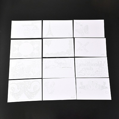 DIY Papercutting Postcard Making Kit DIY-D040-01-1