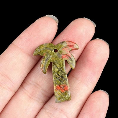 Natural Unakite Pendants PW-WG3631D-02-1