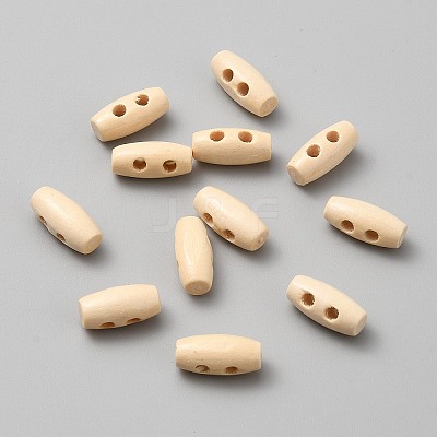 2-Hole Wooden Buttons BUTT-WH0028-90B-1