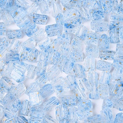 Transparent Spray Painted Glass Seed Beads SEED-L011-10A-17-1