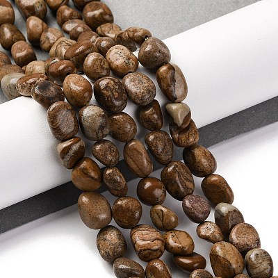 Natural Picture Jasper Beads Strands G-G146-A01-01-1