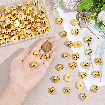 100Pcs 1-Hole Plating Acrylic Shank Buttons BUTT-UN0001-10-1