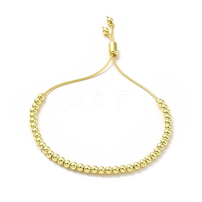Rack Plating Brass Round Bead Slider Bracelets for Women LS-BJEW-M232-01G-A-1
