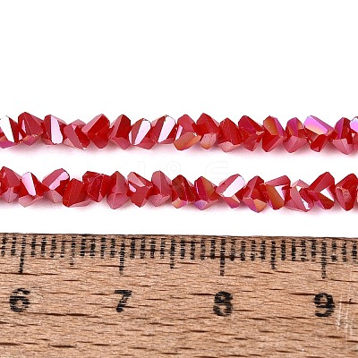 Electroplate Opaque Glass Beads Strands EGLA-Q139-01A-C10-1