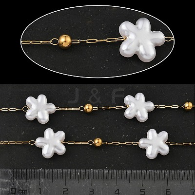 Ion Plating(IP) 304 Stainless Steel Flower Link Chains CHS-H034-03G-04-1