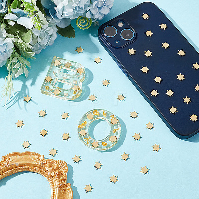 Brass Cabochons KK-OC0001-38F-1