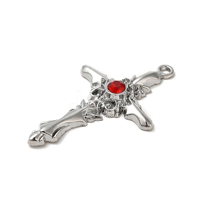 Alloy with Ruby Rhinestone Big Pendants FIND-G067-15C-P-1