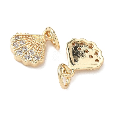 Brass Micro Pave Cubic Zirconia Pendants KK-D386-13G-1
