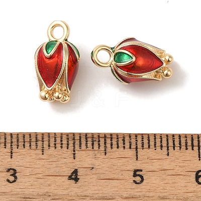 Brass Enamel Charms KK-S368-12G-1