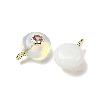 Natural & Synthetic Gemstone Flat Round Pendants G-H318-01G-A-1