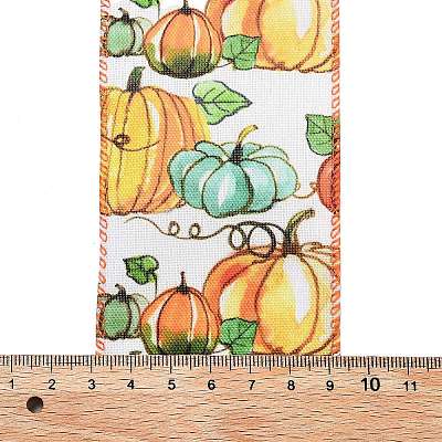 5 Yards Thanksgiving Day Printed Polyester Wired Ribbon OCOR-K009-01A-1