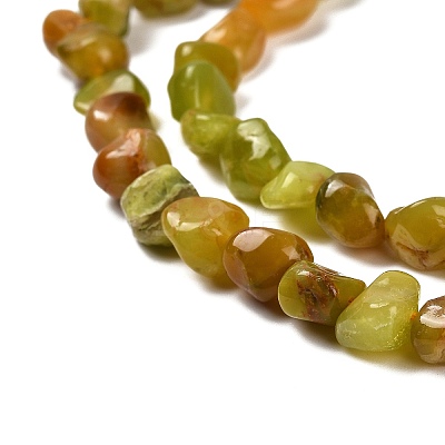Natural Yellow Green Opal Beads Strands G-P497-01E-34A-1