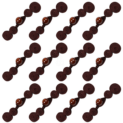 12Pcs Polyester Resin Cheongsam Buckle for Chinese Formal Dress DIY-CY0001-86D-1