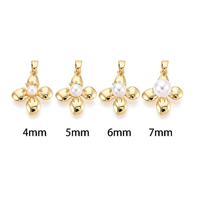 Brass Cup Pearl Peg Bails Pin Pendants LS-KK-T079-21G-1