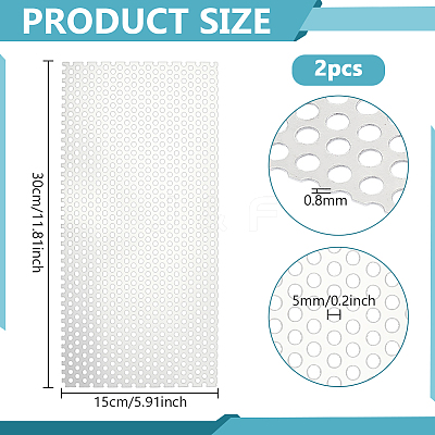 Aluminum Round Hole Sheets DIY-WH0726-014P-1