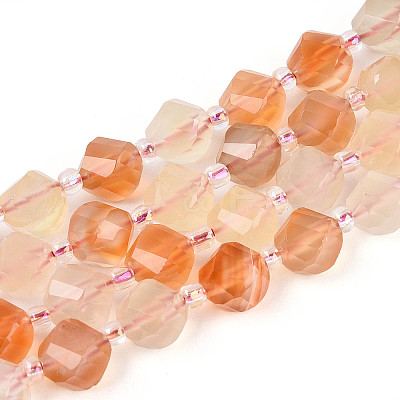 Natural Yellow Agate Beads Strands G-T144-24A-06-1