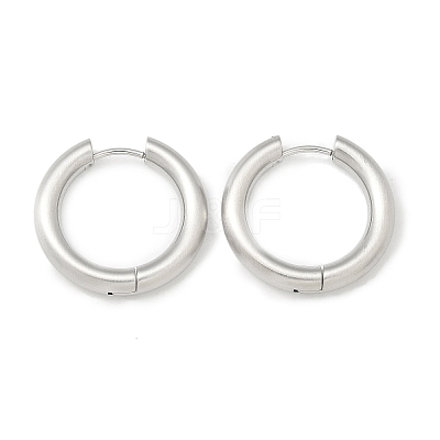 Frosted 304 Stainless Steel Huggie Hoop Earrings for Women EJEW-C096-32G-P-1